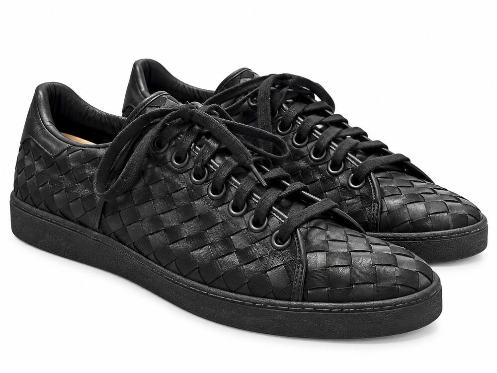 Issey Miyake Mens Sneakers Size 9 Black Woven Canvas Vintage Japan